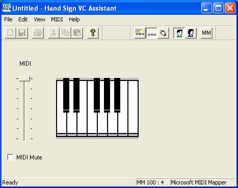 Hand Sign VC Assistant: Keyboard view